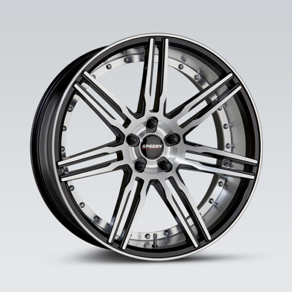 Tyres Discount Brisbane | Invader | Machined | Piano Black | Speedy Wheels